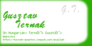 gusztav ternak business card